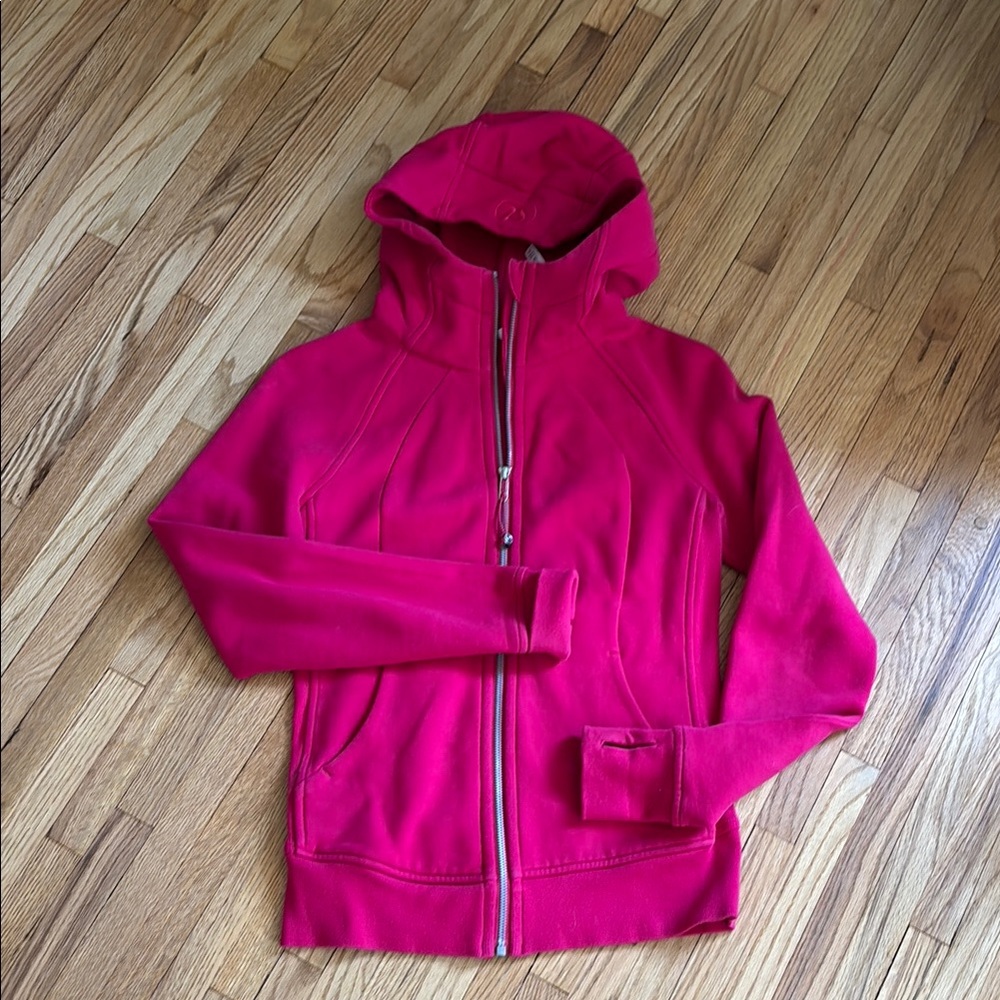 Lululemon Vibrant Pink Zip-Up Hoodie